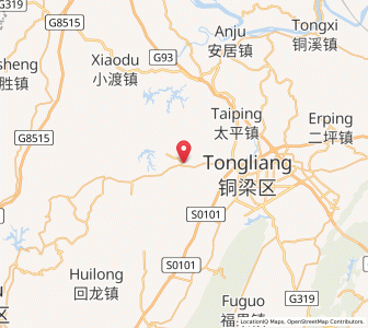Map of Lüfeng, Chongqing