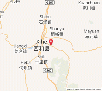Map of Luhe, Gansu
