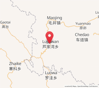 Map of Lujiawan, Gansu