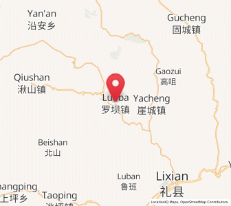 Map of Luoba, Gansu