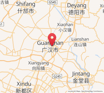 Map of Luocheng, Sichuan