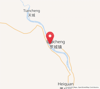 Map of Luocheng, Gansu