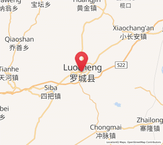 Map of Luocheng, Guangxi