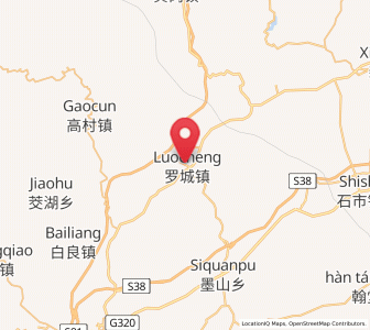 Map of Luocheng, Jiangxi