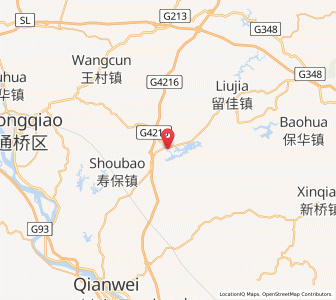 Map of Luocheng, Sichuan