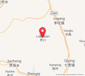 Map of Luochuan, Ningxia Hui Autonomous Region