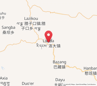 Map of Luoda, Gansu