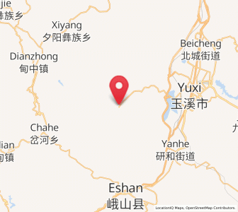 Map of Luohe, Yunnan