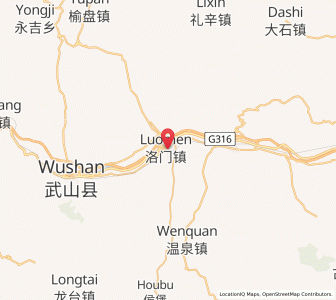 Map of Luomen, Gansu