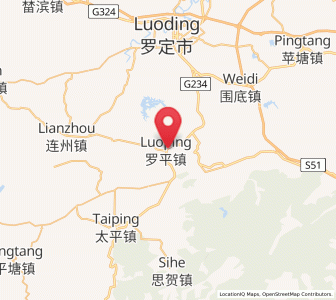 Map of Luoping, Guangdong