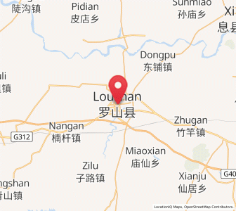 Map of Luoshan Chengguanzhen, Henan