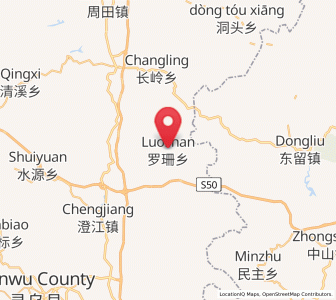 Map of Luoshan, Jiangxi