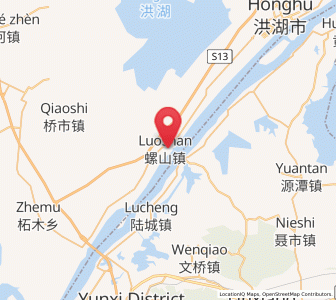 Map of Luoshan, Hubei