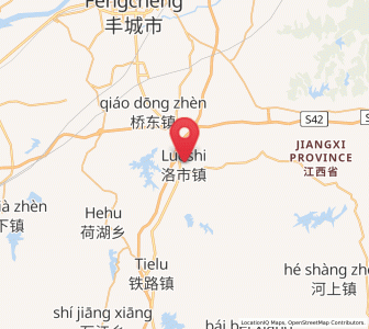Map of Luoshi, Jiangxi