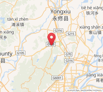 Map of Luoting, Jiangxi