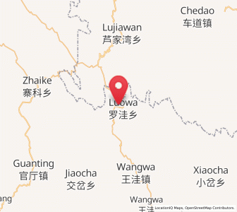 Map of Luowa, Ningxia Hui Autonomous Region