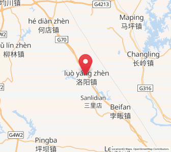 Map of Luoyang, Hubei