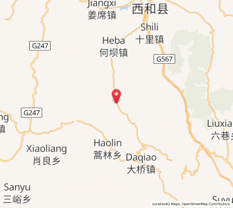 Map of Luoyu, Gansu