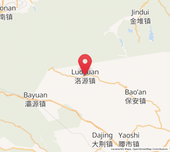Map of Luoyuan, Shaanxi