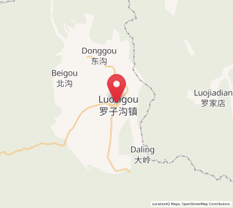 Map of Luozigou, Jilin