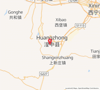 Map of Lushar, Qinghai