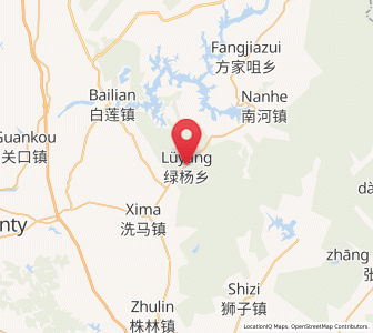 Map of Lüyang, Hubei