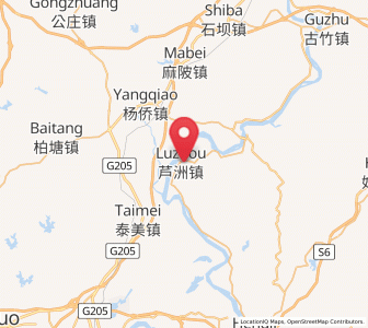 Map of Luzhou, Guangdong