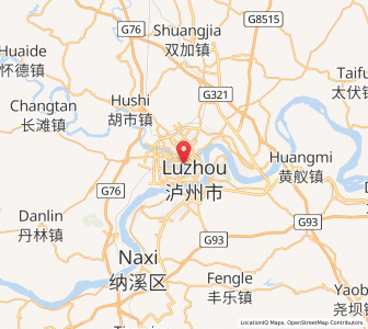 Map of Luzhou, Sichuan