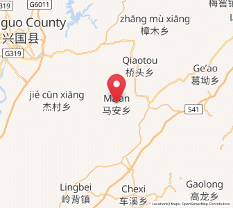 Map of Ma’an, Jiangxi