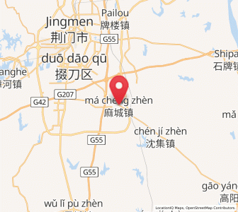 Map of Macheng, Hubei