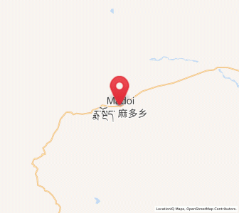Map of Madoi, Qinghai