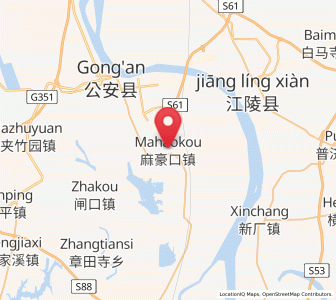Map of Mahaokou, Hubei