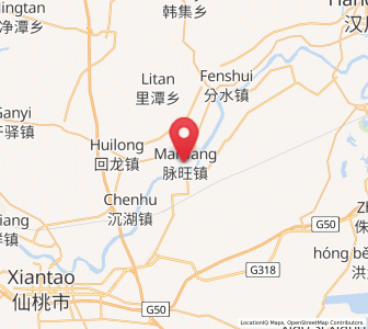 Map of Maiwang, Hubei
