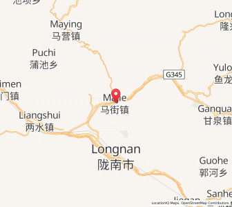 Map of Majie, Gansu