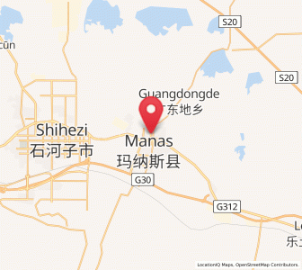 Map of Manasi, Xinjiang