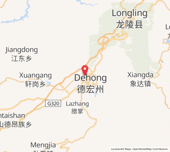 Map of Mangshi, Yunnan