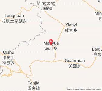Map of Manyue, Chongqing