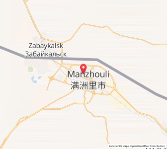 Map of Manzhouli, Inner Mongolia