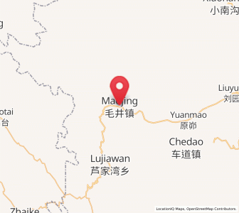 Map of Maojing, Gansu