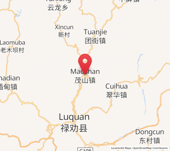 Map of Maoshanjie, Yunnan