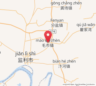 Map of Maoshi, Hubei