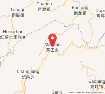 Map of Maotian, Hubei