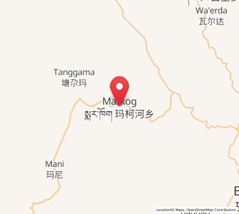 Map of Markog, Qinghai