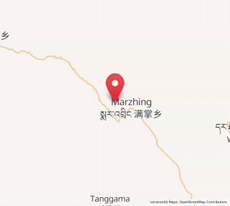 Map of Marzhing, Qinghai