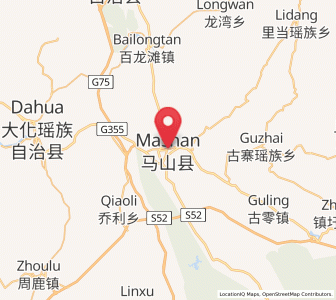 Map of Mashan, Guangxi
