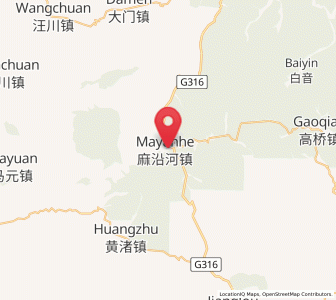 Map of Mayanhe, Gansu