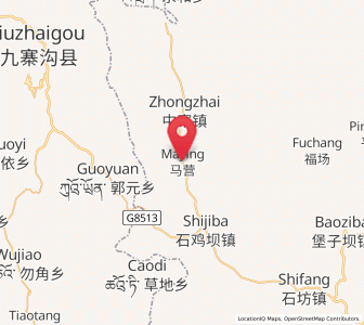 Map of Maying, Gansu