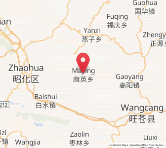 Map of Maying, Sichuan