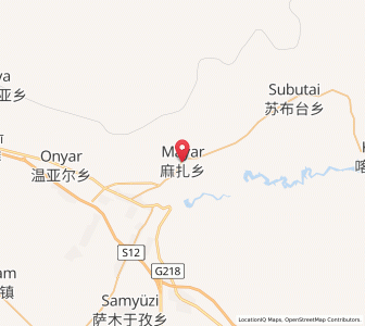 Map of Mazha, Xinjiang