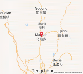Map of Mazhan, Yunnan